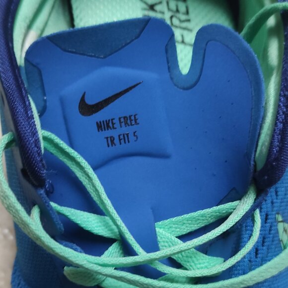 NIKE FREE 5.0 WOMEN SNEAKERS BLUE SIZE US. 9 PRE-OWNED - Picture 7 of 11